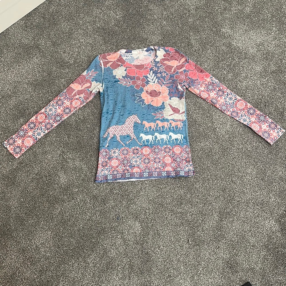 Horse and flower long Sleeve